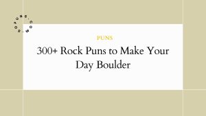 300+ Rock Puns